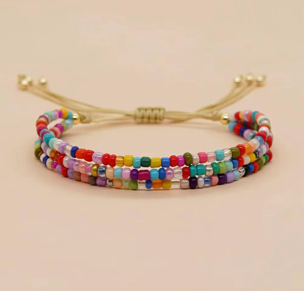Boho Layered Rainbow Bracelet