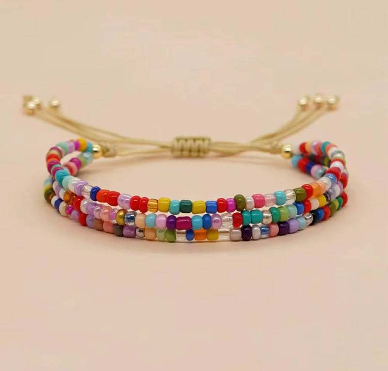 Boho Layered Rainbow Bracelet