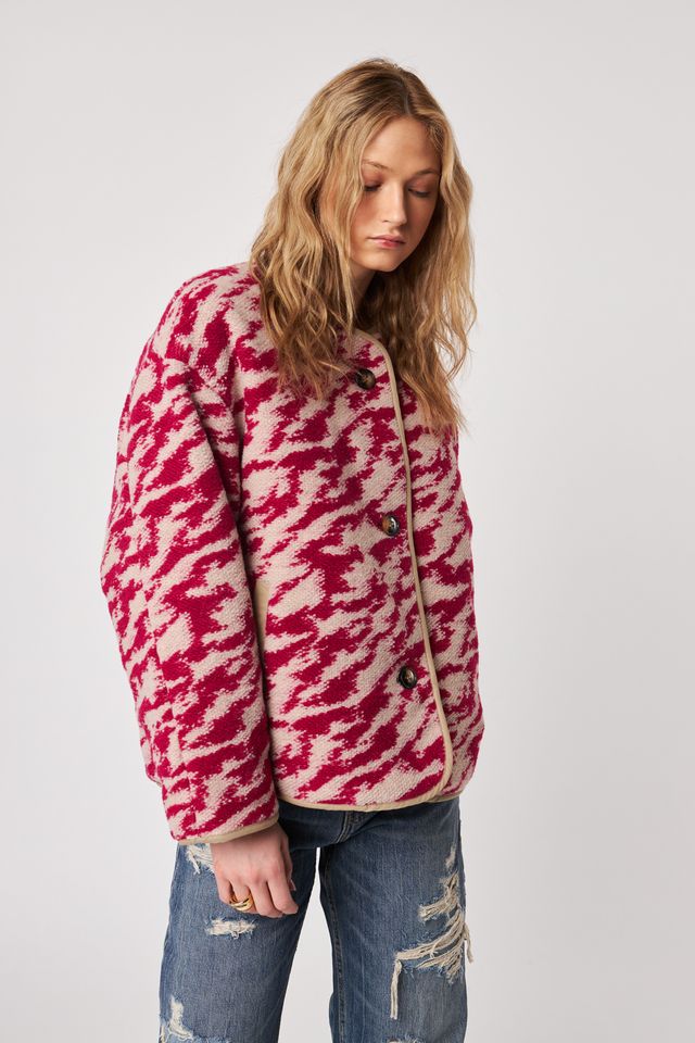 Quincy Reversible Jacket - Raspberry Swirl