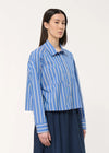 Judge Loose Blue Striped Blouse