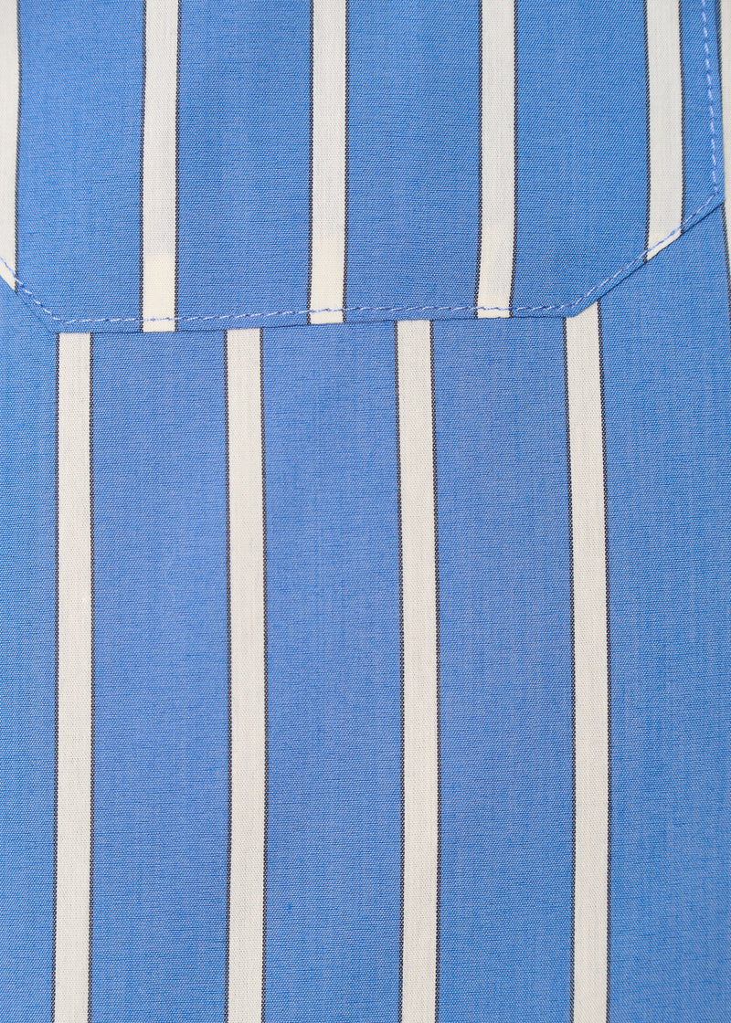 Judge Loose Blue Striped Blouse