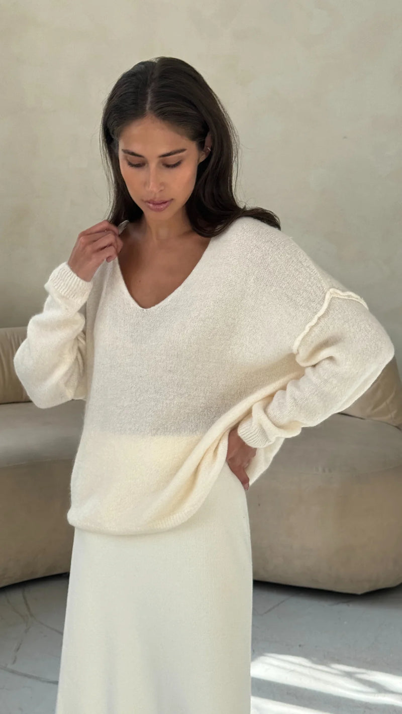 Hailey Sweater-Ivory