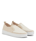 Tulip Platform - Knit White/Beige