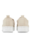 Tulip Platform - Knit White/Beige