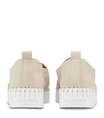 Tulip Platform - Knit White/Beige