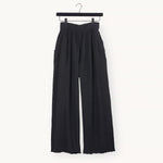 Crinkle Palazzo Pant - Black