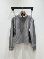 1/2 Zip Funnel Pullover - Grey