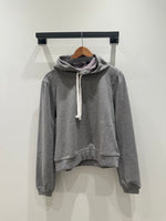 Puff Sleeve Hoodie - Grey