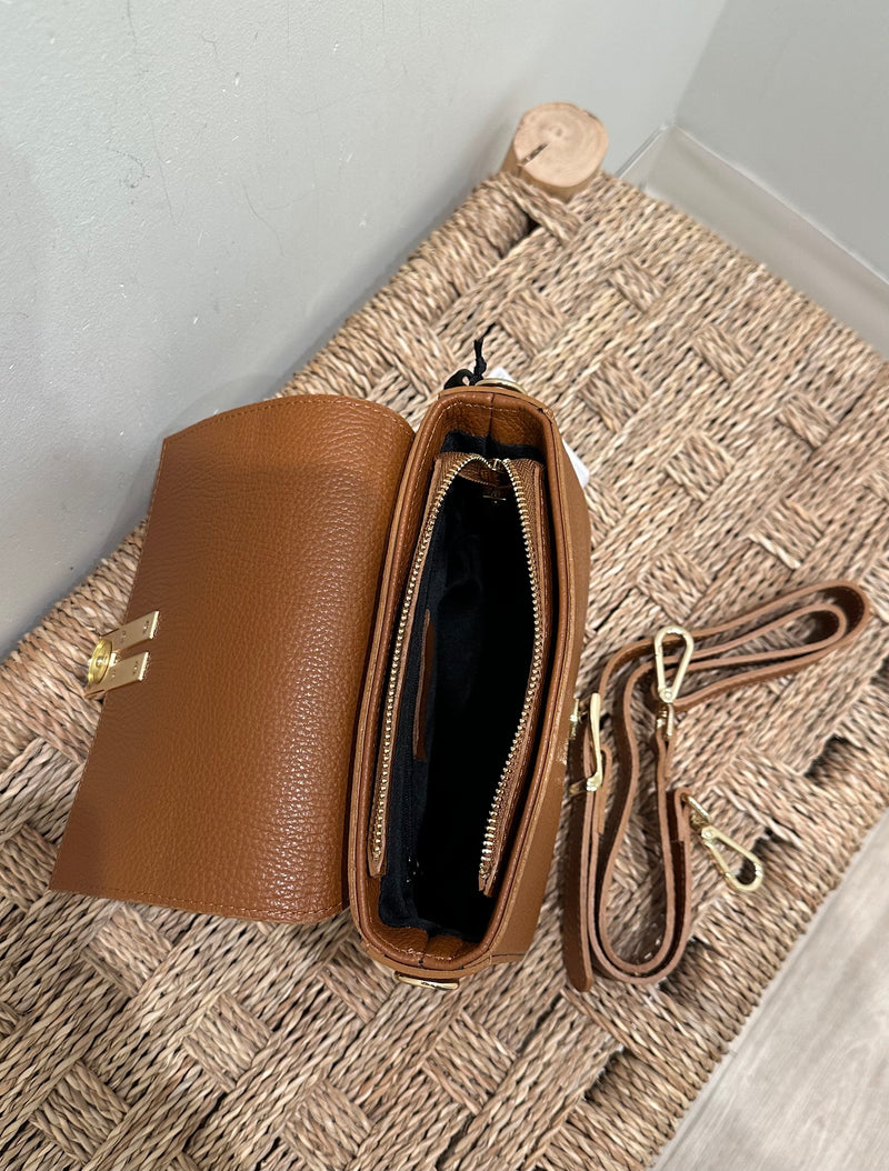 Borsa Art Morgan Clutch Bag - Cognac