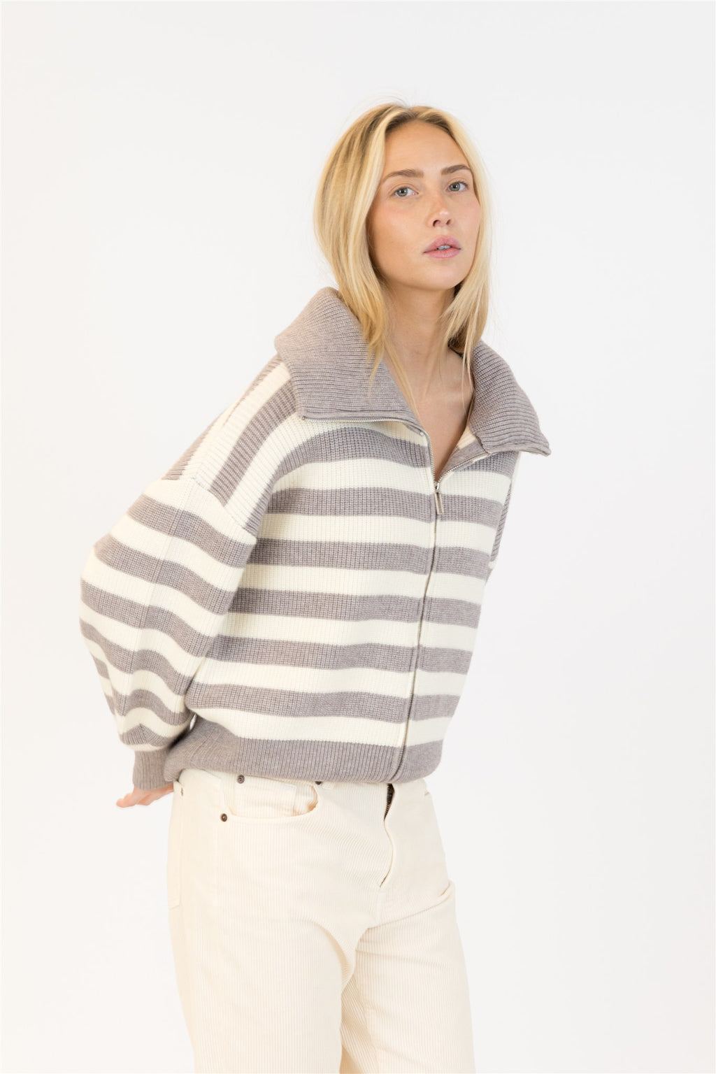 James Zip-Up Cardi