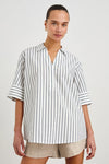 Juda Top - Chalk Slate Stripe