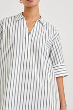 Juda Top - Chalk Slate Stripe