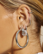 Amalfi Tube Hoops - Silver