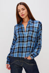 Malin Shirt - Midnight Blue White
