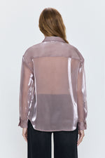 Miranda Sheer Organza Shirt - Pink Plum