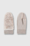 OXO Mittens With Faux Fur - Stone