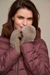OXO Mittens With Faux Fur - Taupe