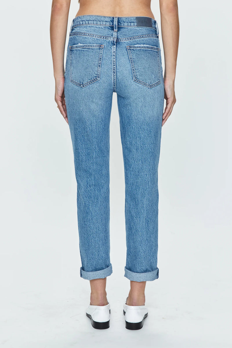 Riley Mid Rise Relaxed Girlfriend Jean - Hilltop Vintage
