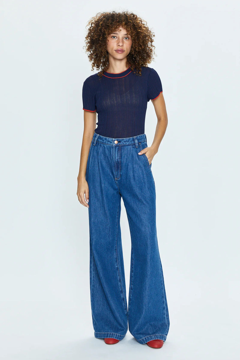 Victoria High Rise Denim Trouser - Midnight Sun