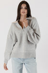 Roo Boucle Pullover With Collar