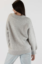 Roo Boucle Pullover With Collar