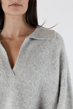Roo Boucle Pullover With Collar