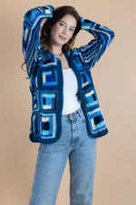 Marrakesh Crochet Short Jacket - Blue Combo