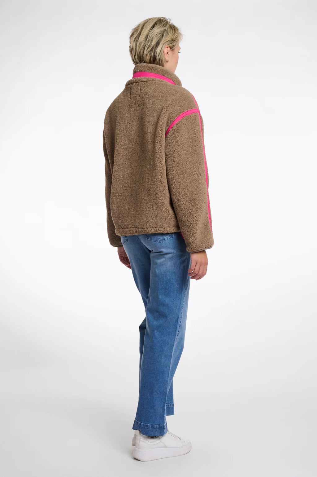 Bisma Teddy Cropped Jacket