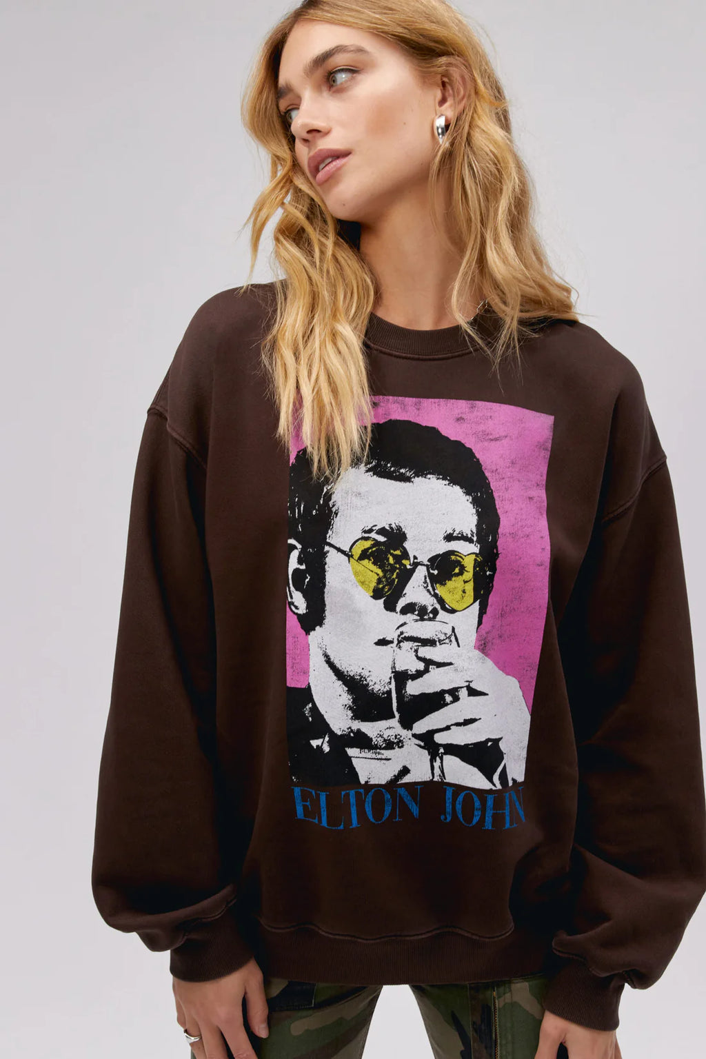 Elton John Heart Glasses BF Crew Sweatshirt