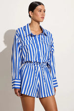 Isole Playsuit - Bayou Stripe Cobalt