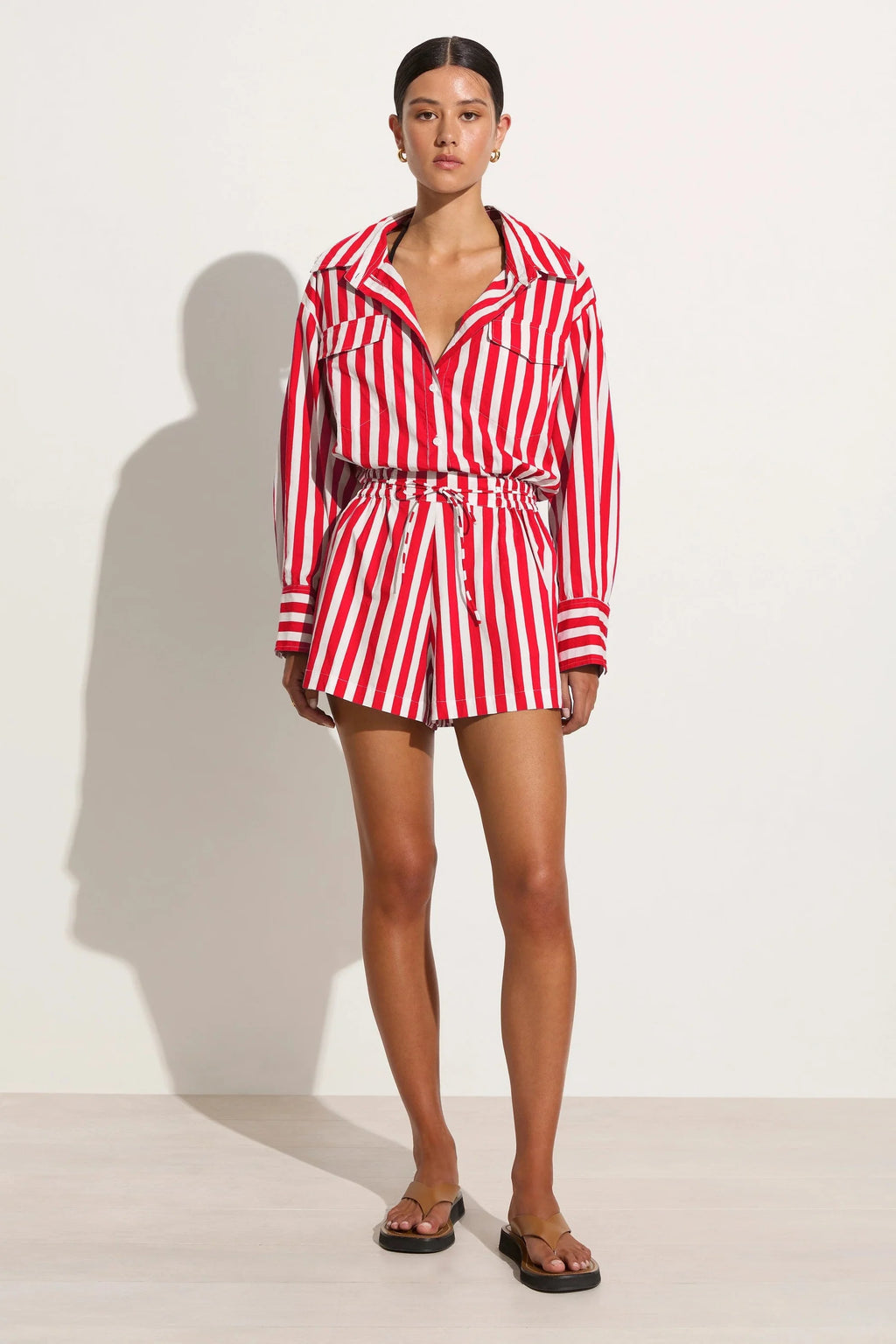 Isole Playsuit - Bayou Stripe Red