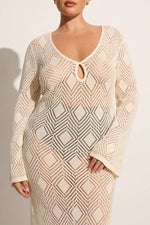 Serena Pointelle Knit Dress - Off White