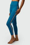 Ada High Waist 7/8 Side Stripe Legging - Dark Turquoise