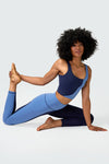 Zoe Colorblock 7/8 Legging - Midnight Navy/Pacific Blue