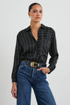 Spencer Silk Shirt - Ink Stripe