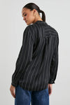 Spencer Silk Shirt - Ink Stripe