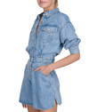 Denim Front Yoke Romper - Volcan Blue