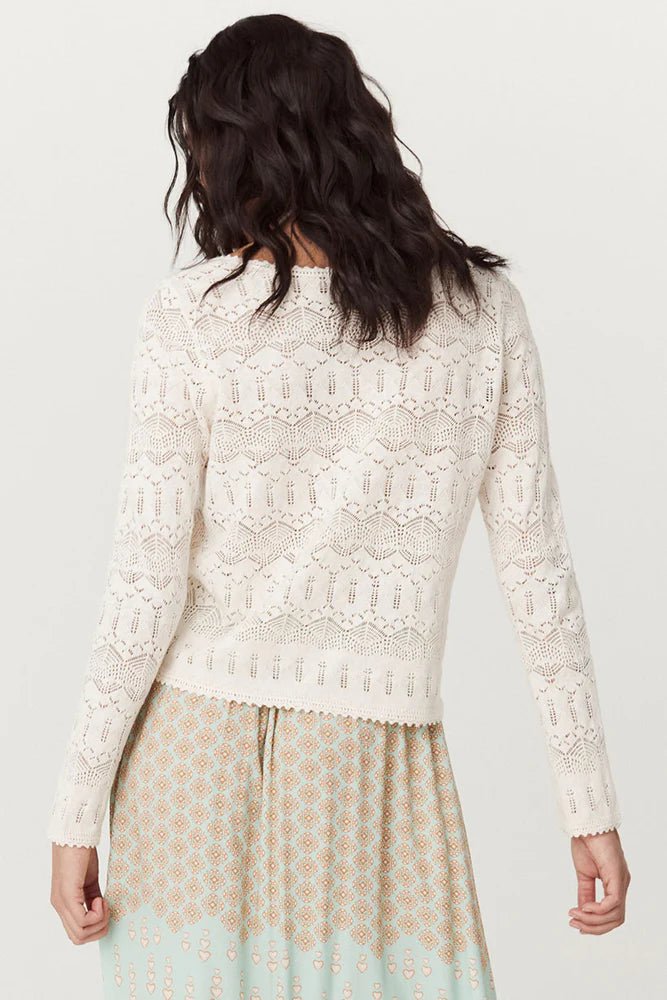 Siesta Pointelle Cardigan - Daisy