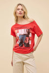 Bruce Springsteen Americana Off-The-Shoulder Tee