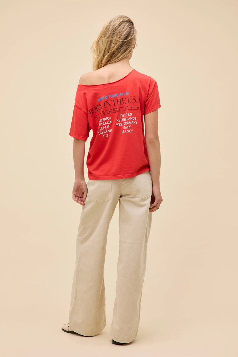 Bruce Springsteen Americana Off-The-Shoulder Tee