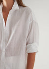 Linen Boyfriend Shirt - White