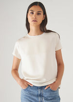 Silk Short Sleeve Crewneck - Ecru