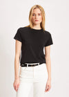 Pima Cotton Stretch Slim T-Shirt - Black