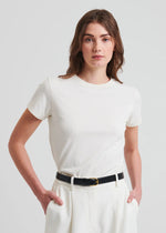 Pima Cotton Stretch Slim T-Shirt - White