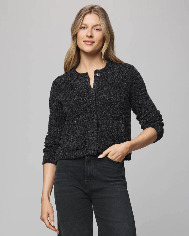 Andrea Chenille Crop Cardigan