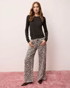 Lounge Denim Leopard Pant