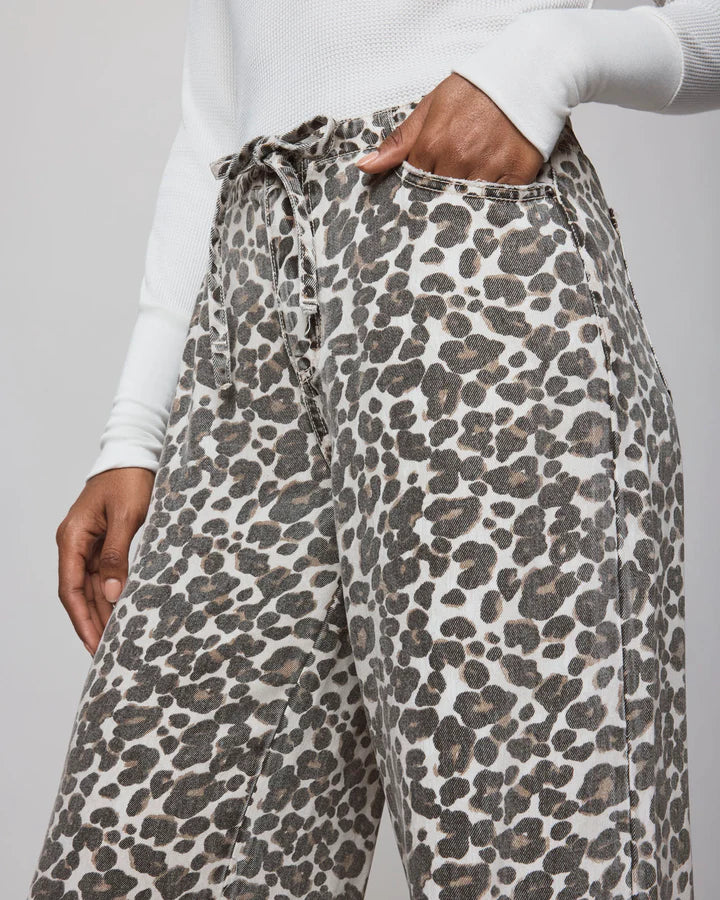 Lounge Denim Leopard Pant
