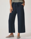 Angie Crop Wide Leg Pant - Navy