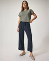 Angie Crop Wide Leg Pant - Navy