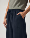 Angie Crop Wide Leg Pant - Navy